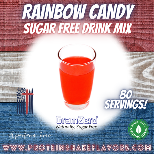 Rainbow Candy Best Sugar Free Beverage Mix for Non Calorie 0 kcal Drinks Zero Calorie Beverage Aspartame Free