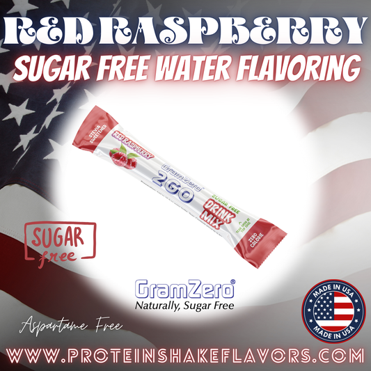 Red Raspberry Healthy Water Flavoring Packets With No Artificial Sweetener for the Best Water Enhancers