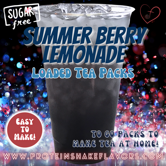 Summer Berry Lemonade Green Tea Energy Drink Mix Packets to Make Loaded Teas at Home Sugar Free Best Energy Packets For Water No Aspartame