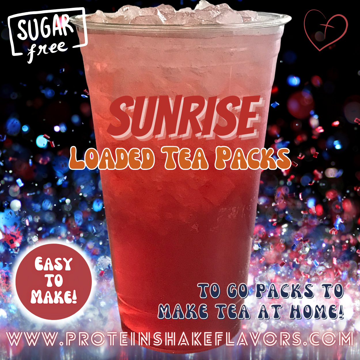Sunrise Green Tea Energy Drink Mix Packets to Make Loaded Teas at Home Sugar Free Best Energy Packets For Water No Aspartame