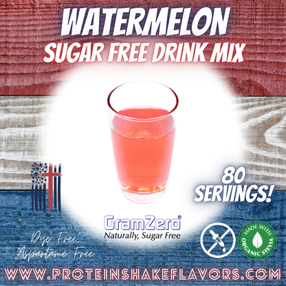 Watermelon Best Dye-Free Sugar Free Beverage Mix for Non Calorie 0 kcal Drinks Zero Calorie Beverage Aspartame Free