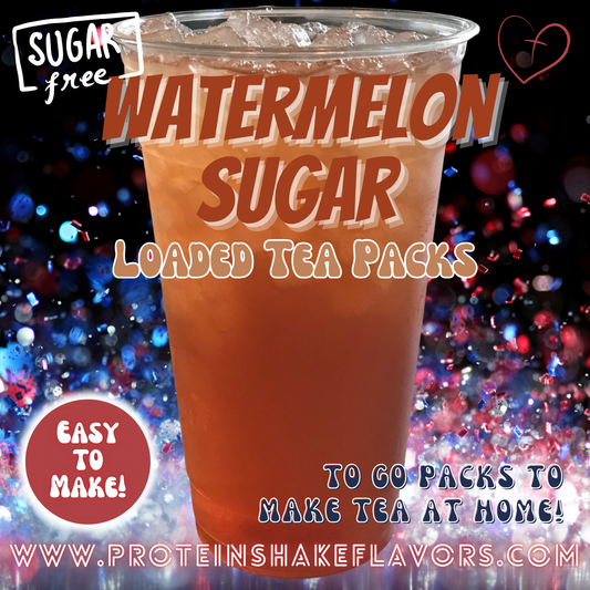 Watermelon Sugar Green Tea Energy Drink Mix Packets to Make Loaded Teas at Home Sugar Free Best Energy Packets For Water No Aspartame