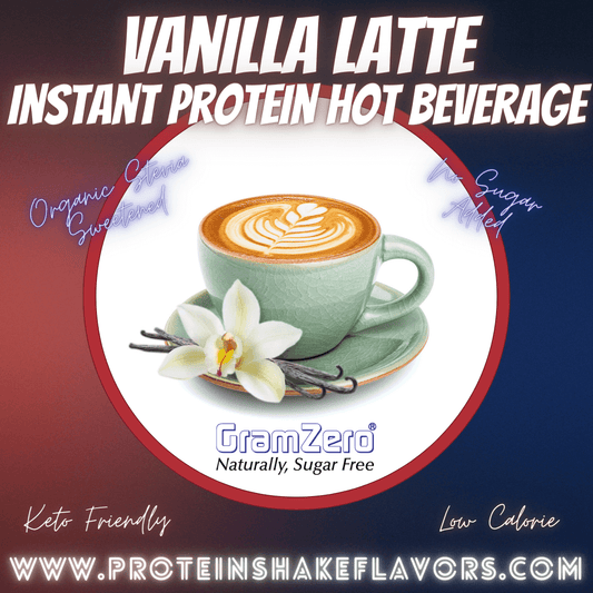 VANILLA LATTE Stevia Drink Mix ☕ Instant Dissolve Protein Hot Beverage